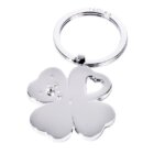 Troika klíčenka - čtyřlístek Swarovski (kovová, stříbrná)