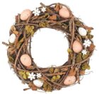 Velikonoční věnec 35 cm, hnědý