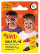 JOVI obličejové tužky 3x5,6g - červená, bílá a černá