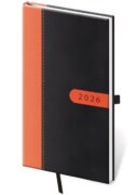 Diář 2026 týdenní kapesní Bora - černo/oranžová