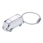 Troika klíčenka - obytný vůz VW Camper T1, 1962 (kovová, s LED světlem, stříbrná)
