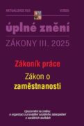 Aktualizace III/3 2025 Zákoník práce, zaměstnanost