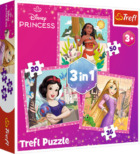 Puzzle Disney princezny: Vaina, Locika a Sněhurka/3v1 (20,36,50 dílků)