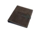 Kožený diář A5 - kůže hnědá tmavá semiš