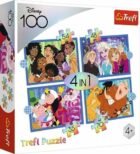 Puzzle Disney 100 let: Disneyho veselý svět 4v1